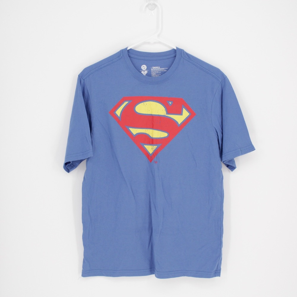 DC Comics‎ Men's Blue Superman Shield Graphic T-Shirt Size Small